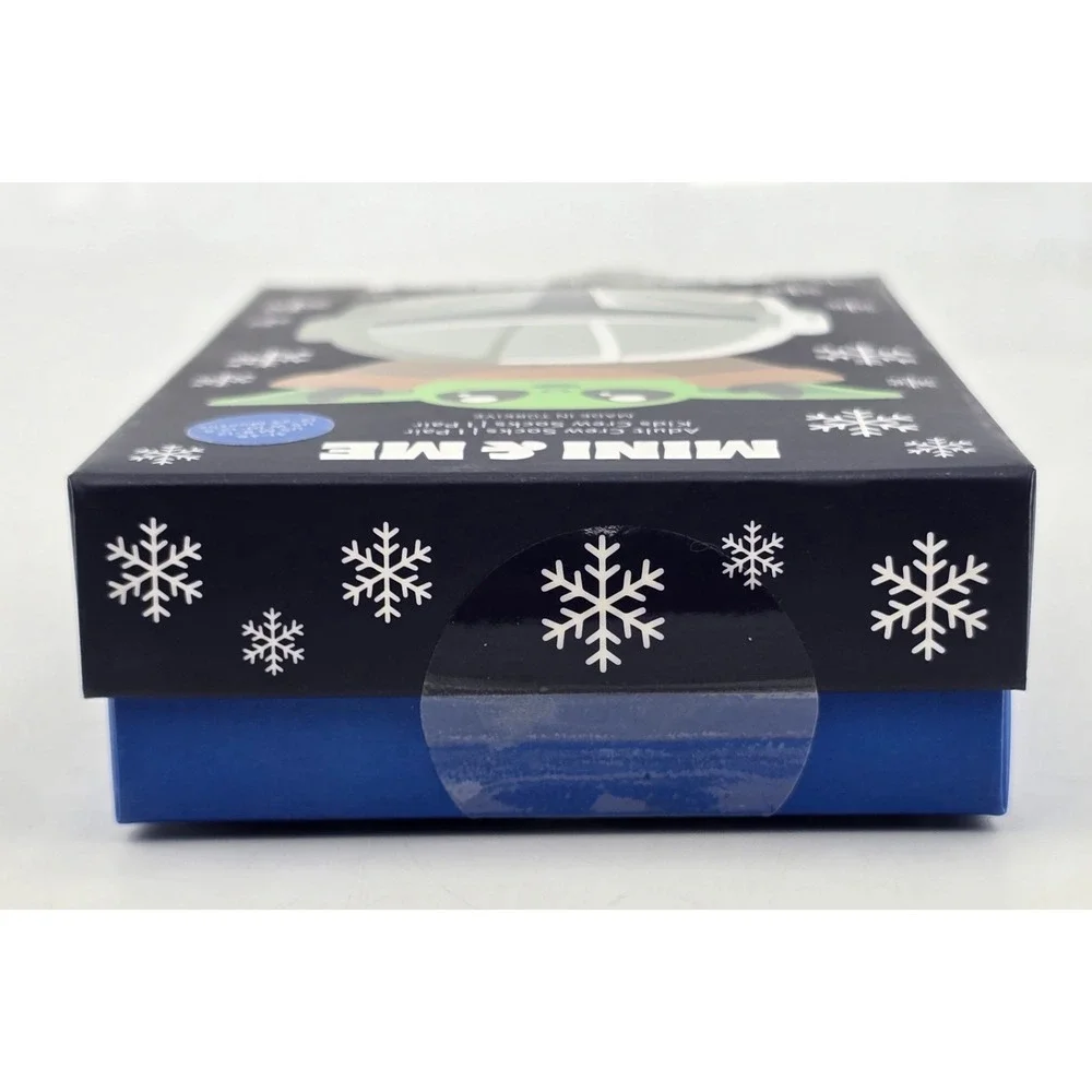 Happy Socks Star Wars Mini & Me Crew Socks Adult Kids Blue Mandalorian - New